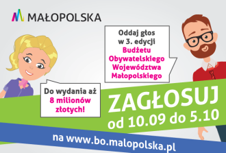 Trwa głosowanie w 3. edycji BO Małopolski