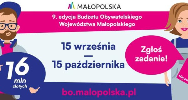 Ruszył nabór wniosków do 9. edycji Budżetu Obywatelskiego Województwa Małopolskiego