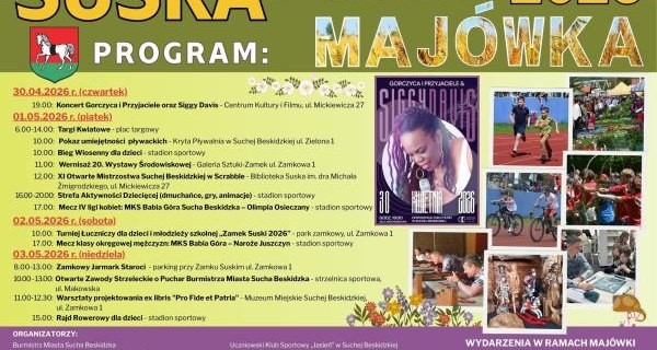 Suska Majówka 2026. Cztery dni z kulturą i sportem