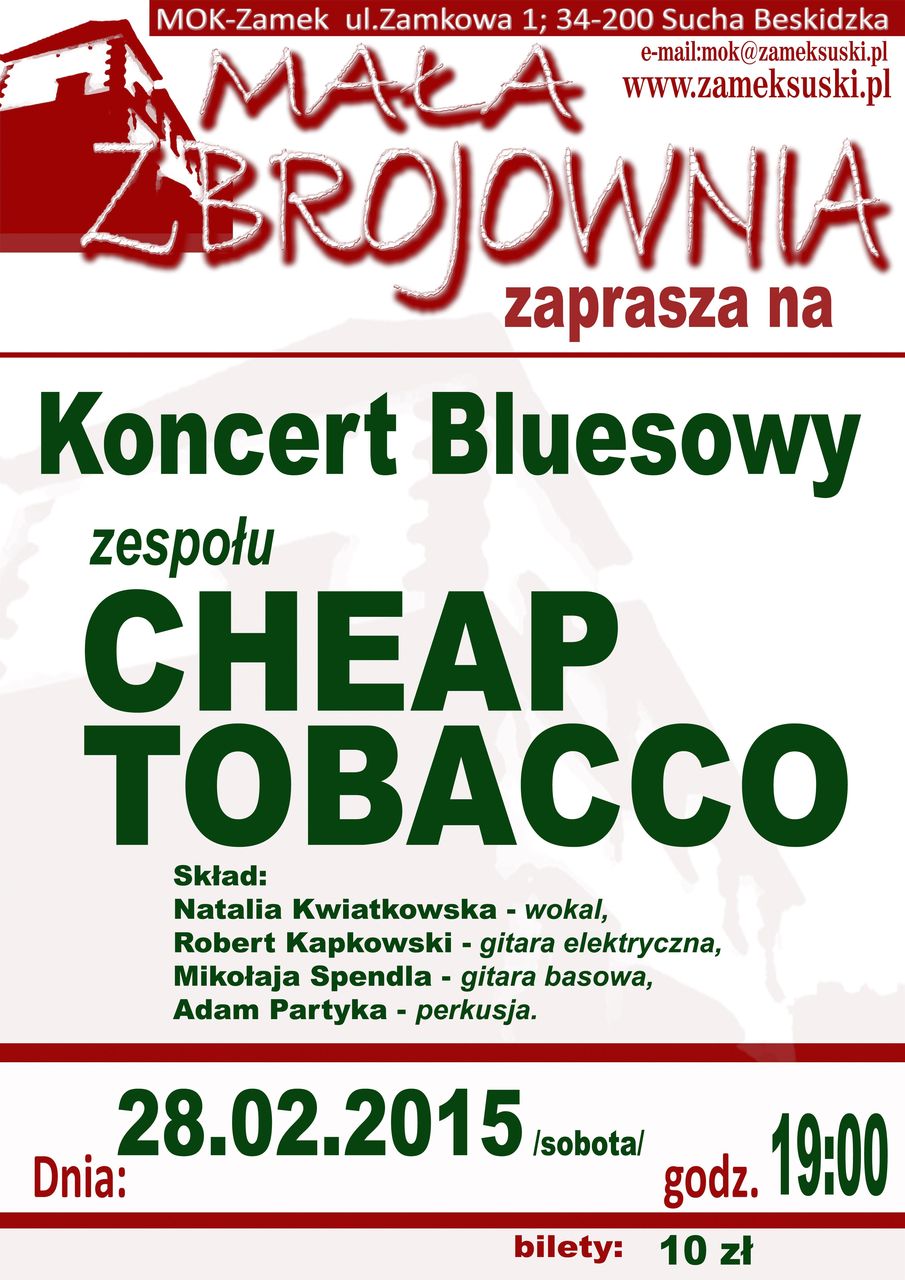 Koncert bluesowy zespołu Cheap Tobacco